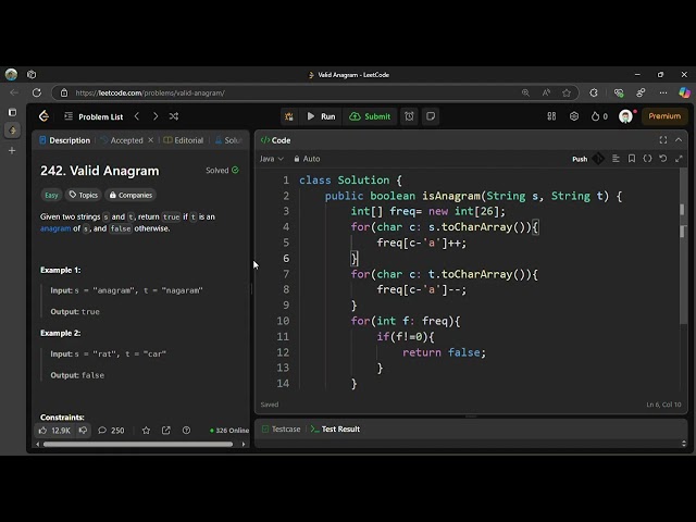 242  Valid Anagram   LeetCode Java