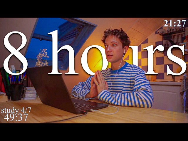 LIVE | 8-HOUR study with me in Paris📚⛈️ rain sounds & pomodoro timer 60 & 10