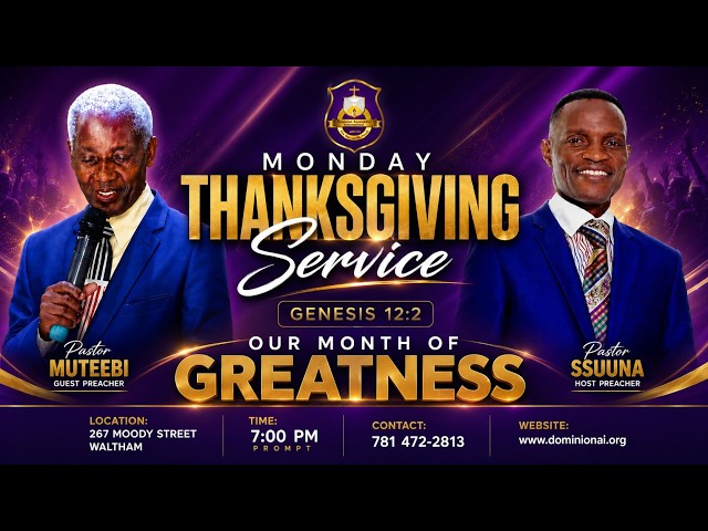 THANKSGIVING SERVICE |MINISTERS' |JUNE.01.2026