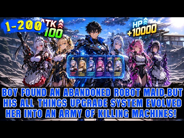 🔥Apocalypse: He Gains an Upgrade-All System and Evolves Scrap Machines into a Terrifying Maid Army!
