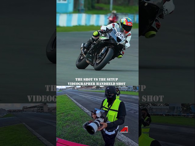 Kawasaki Ninja ZX6R The Shot vs The Setup #shorts #videographer #cameraman #bike moto sound #bts fyp