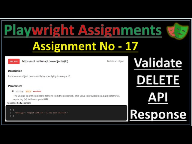 Playwright Assignment 17 | Validate DELETE API Response | Pradeep Nailwal