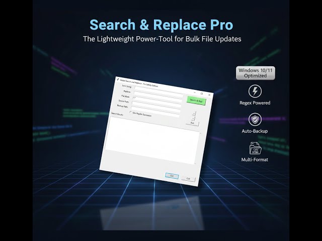 Search and Replace Utility for Windows