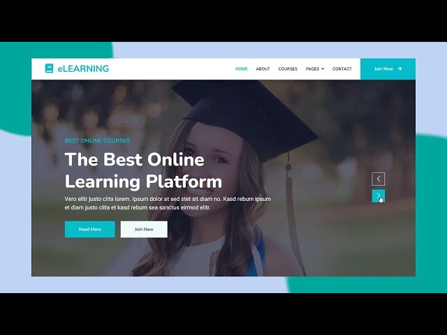 Complete Responsive E-learning Education Website Design | Free Source Code 👇