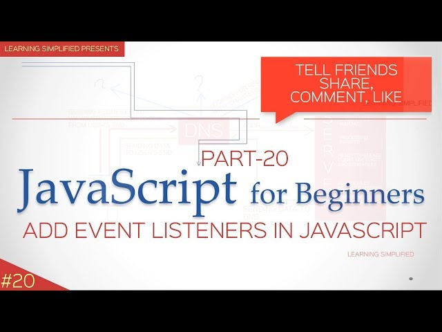 How to use addEventlistener in JavaScript tutorial for Beginners