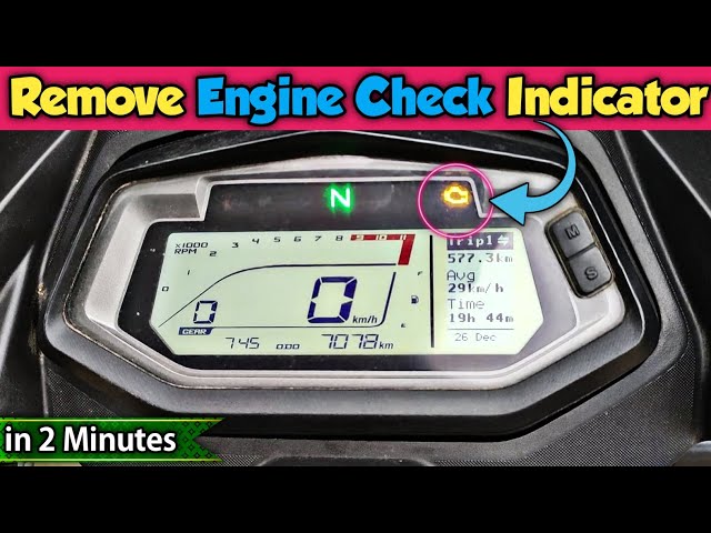 how to remove Engine Check Indicator from bike | glamour bike | engine check light | Youtuber Afzal
