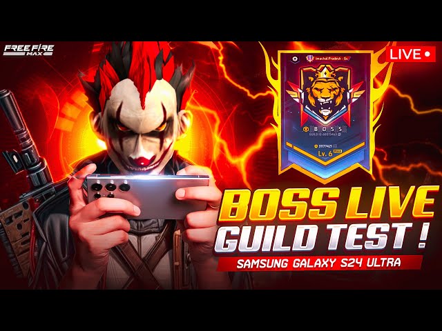 FREE FIRE LIVE BOSS GUILD TEST WITH SAMSUNG GALAXY S24 ULTRA| #PlayGalaxy #Samsung #GalaxyS24 Ultra