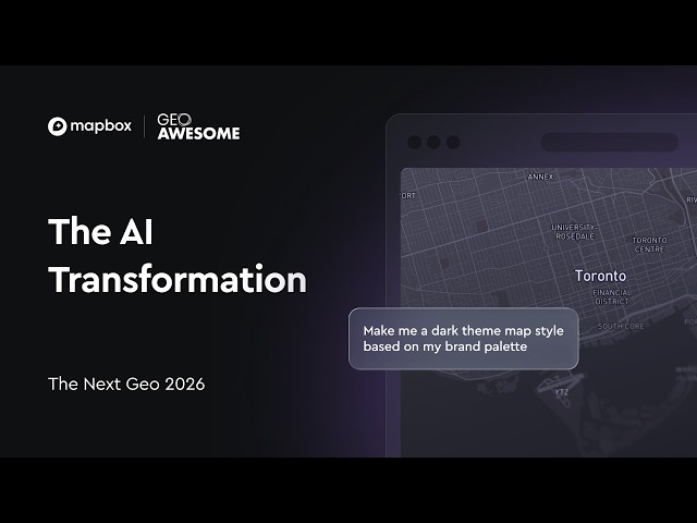 The AI Transformation: From APIs to Conversations - The Next Geo 2026 Workshop