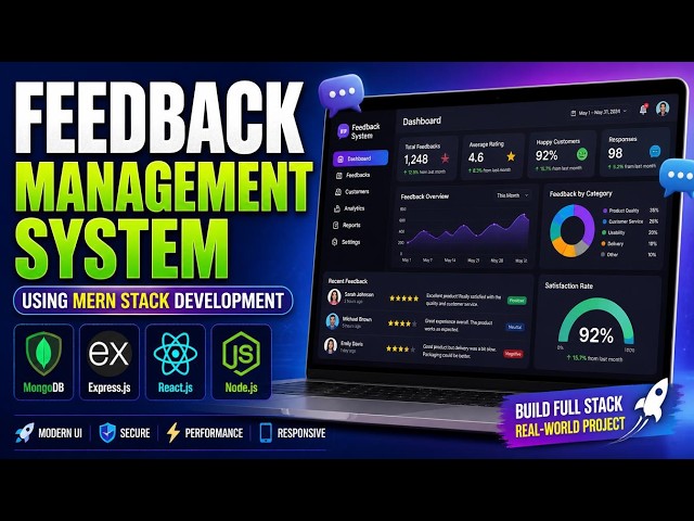 💬Feedback Management System Using MERN Stack (Part-2) | (MongoDB, Express.js, React.js, Node.js)