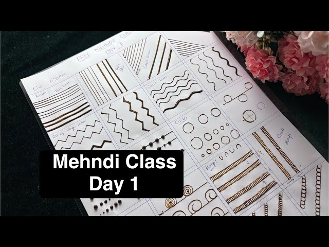 Mehendi Class Day 1 | Mehndi tutorial for beginners #mehndiclass #hennaclass #mehnditutorial