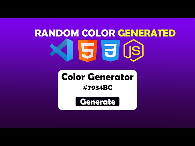 Color Generator with JavaScript | Perfect Beginner Web Dev Project to Learn Fast