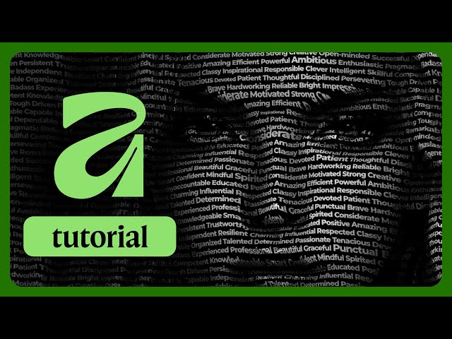 Adding Text on Face with Affinity, also known as the Calligram effect