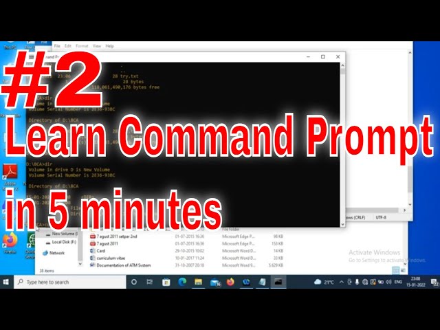 Command Prompt on Windows | cmd | Tutorial 2 |Command Prompt