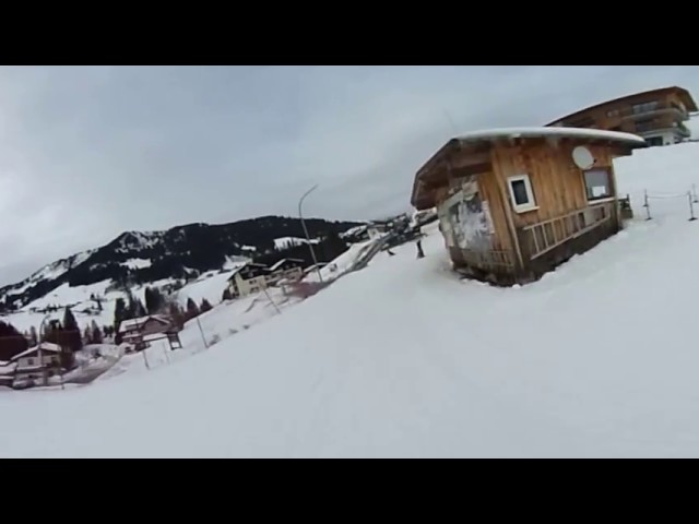 De skipiste in het Wildental
