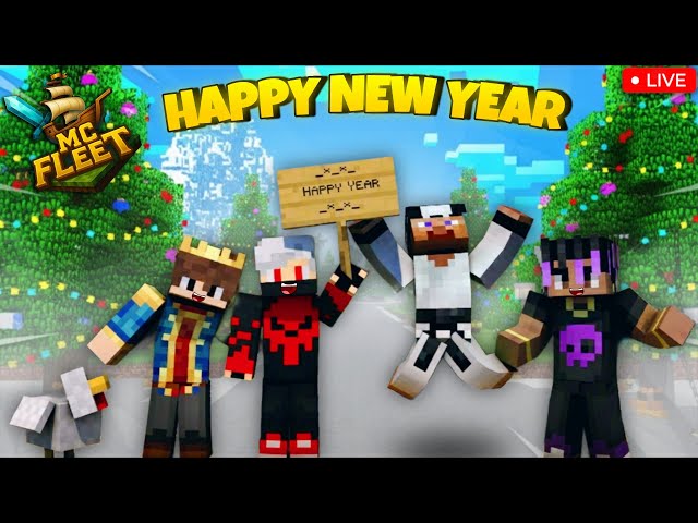 McFleet Season 2 Day-8 NEW YEAR SPECIAL 🎉💖| Minecraft Live Stream🔴