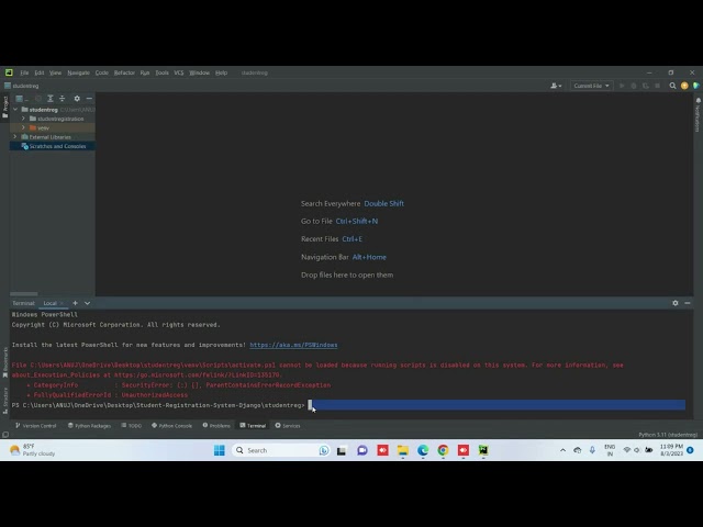 Student Registration/Enrollment System in Python Django Installation Guide