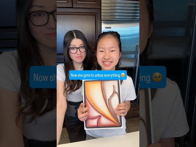 Her reaction made this surprise even better 🥹❤️#unboxing #asmr #family  #funtime