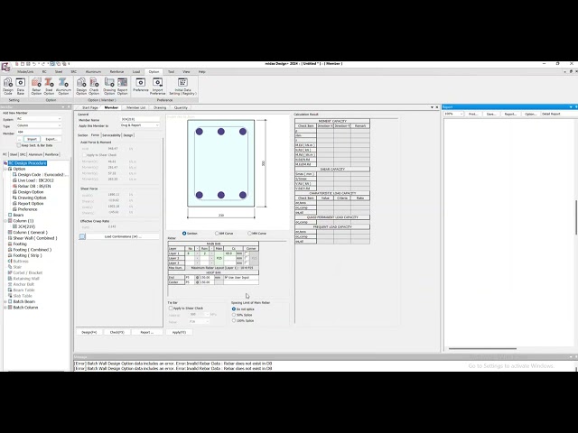 Column Size Optimization Deisgn plus MIDAS GEN NX