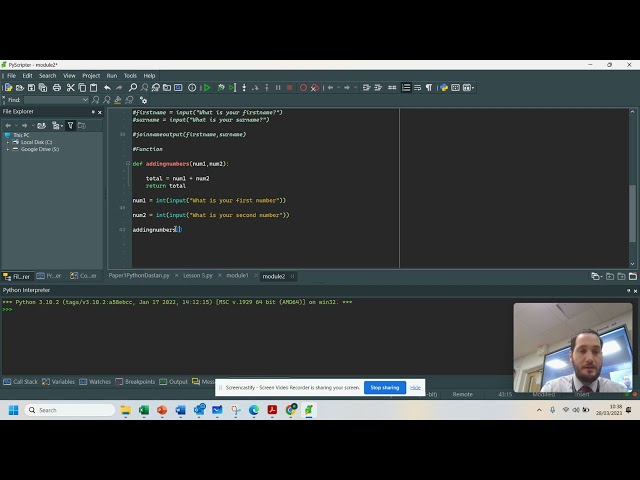 AQA Computer Science - Lesson 12 - Python - 3.10 - Functions