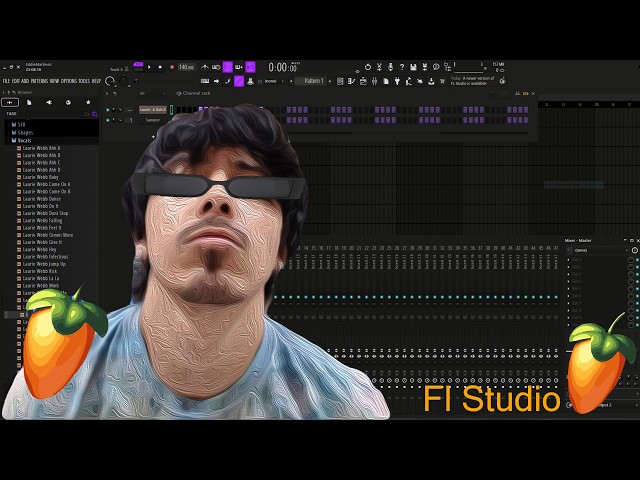 Music production session making track from scratch