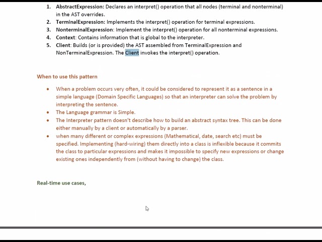 Interpreter Design Pattern - Behavioral design Pattern
