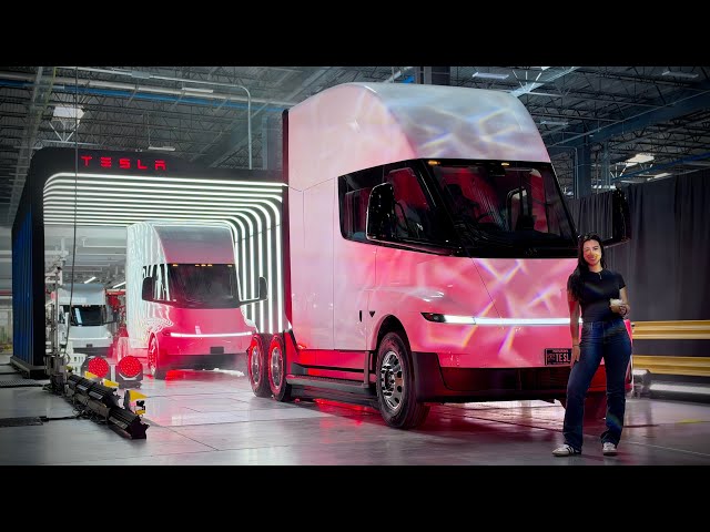 Tesla Semi Factory Tour - Battery, Structure, Motors, Seats, Stamping & More