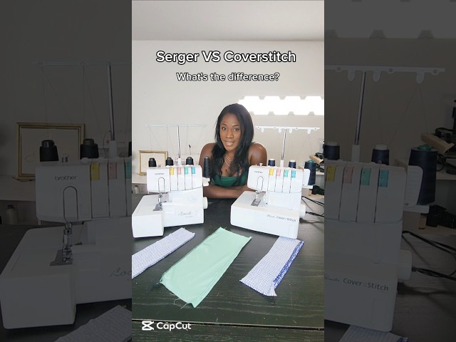 Serger VS Coverstitch #sewing #learntosew #sewingmachine #serger #brother1034d #sew #sewinglessons