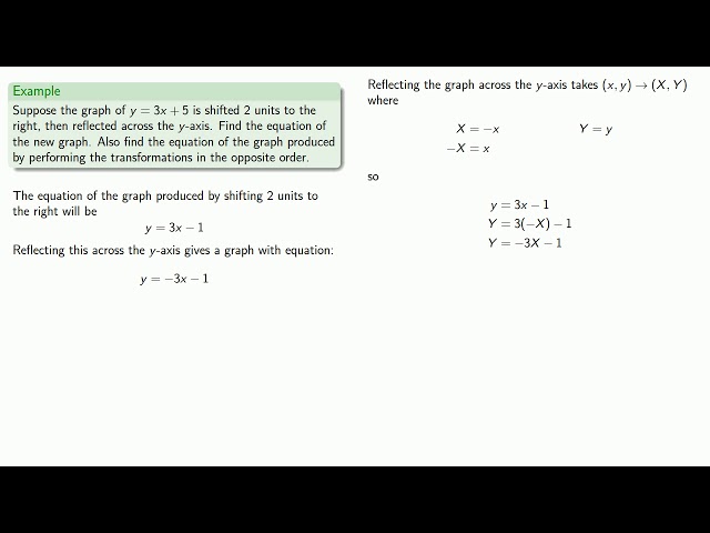 Sequences of Transformations