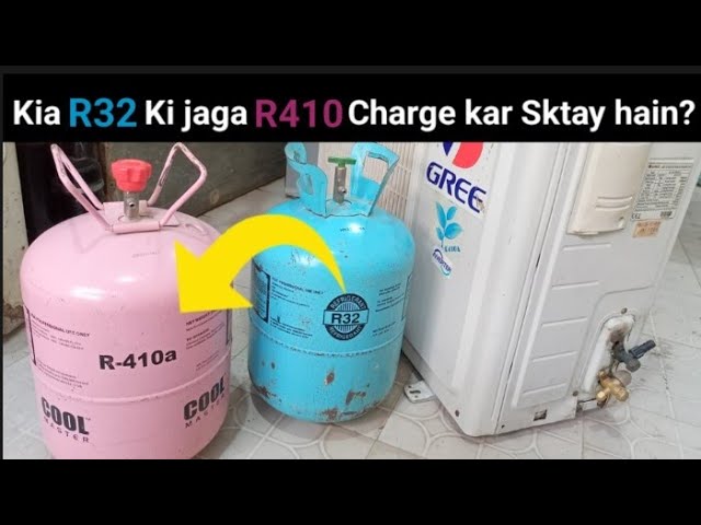 R32 replaced with R410a|kia R32 ki jaga R410 gas charge kar saktay hain|R32 and R410a