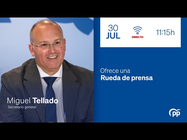 🔵DIRECTO: Miguel Tellado ofrece una rueda de prensa