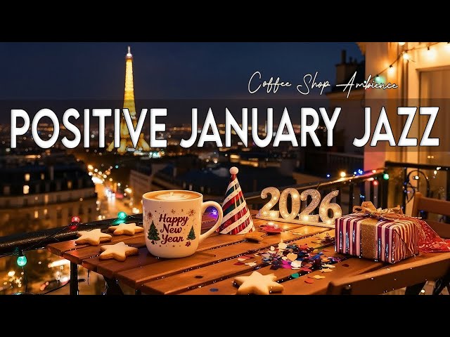 Happy New Year 2026 ✨ Sweet Coffee Jazz Music & Holiday Bossa Nova Instrumental for Stress Relief🎷