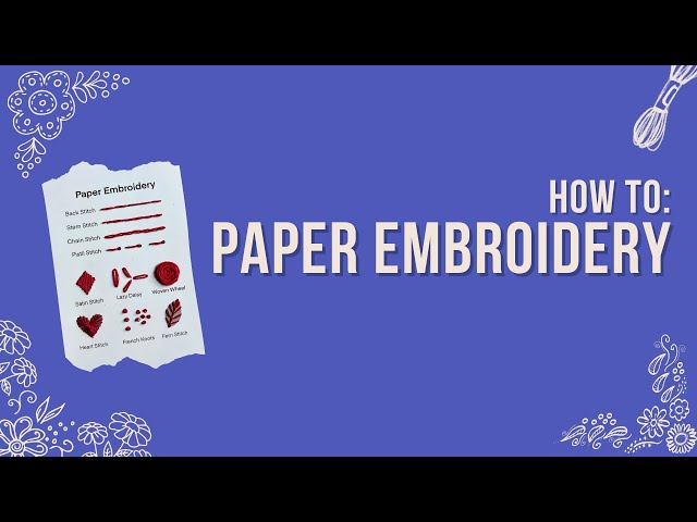 Paper Embroidery Tutorial | DIY Calender Kit