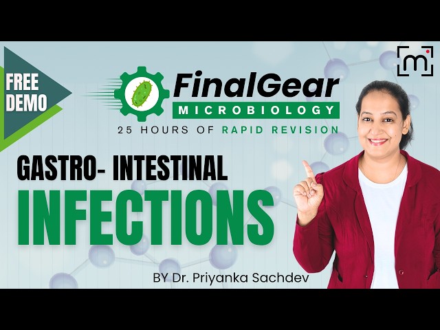Micro Demo: Gastrointestinal Infections | Final Gear 75-Hour Revision | Dr. Priyanka Sachdev