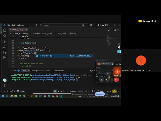 C Programming - Live session