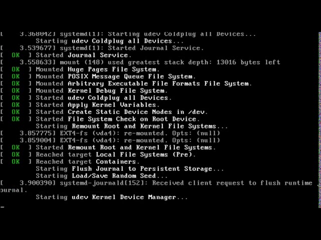 Linux from scratch first boot