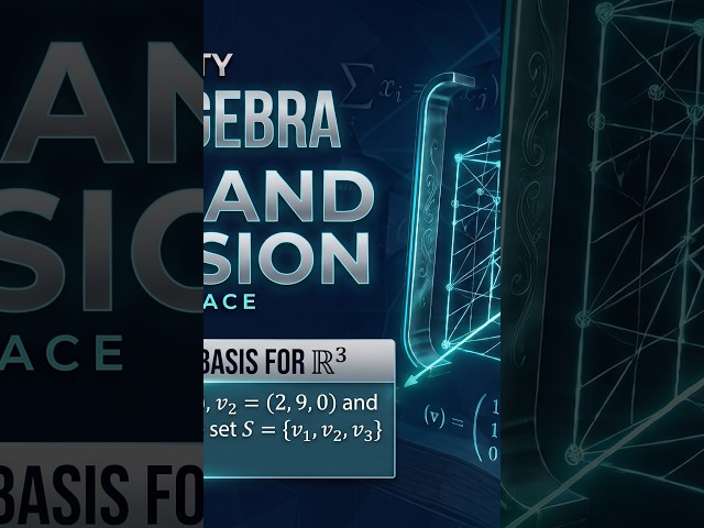 Prove Vectors form a Basis in R³ (Fast Method)