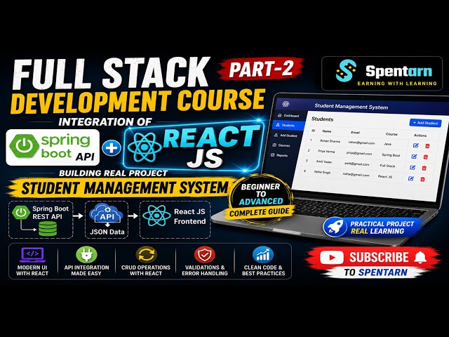 React JS Complete Tutorial | Beginner to Advanced with REST API Integration | Full Stack Dev Part-2