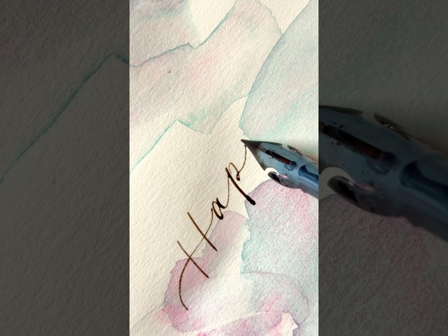 Sound on🎧"Happy"｜Daily Calligraphy (#24) #calligraphychallenge #calligraphy