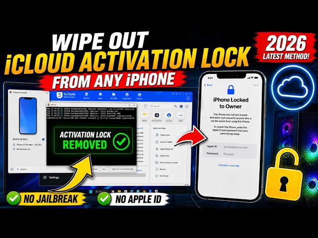 🔓 How to Remove Completely Activation Lock From Any iPhone FREE | No Jailbreak & No Apple ID (2026)