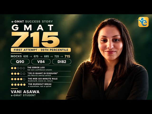 GMAT 715 on the FIRST Attempt (99th %ile) — Vani's Error Log Had a Secret Column