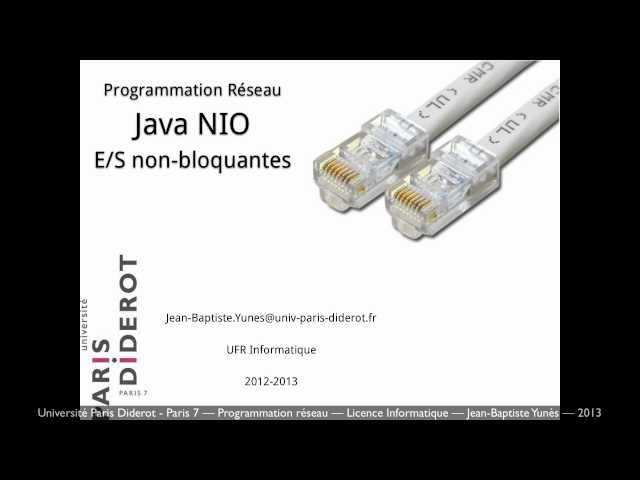 Cours programmation socket (réseau) n°7 -  E/S non-bloquantes en Java