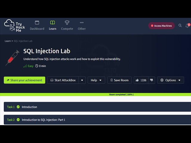 SQL Injection Lab TryHackMe Full Walkthrough (Step-by-Step)