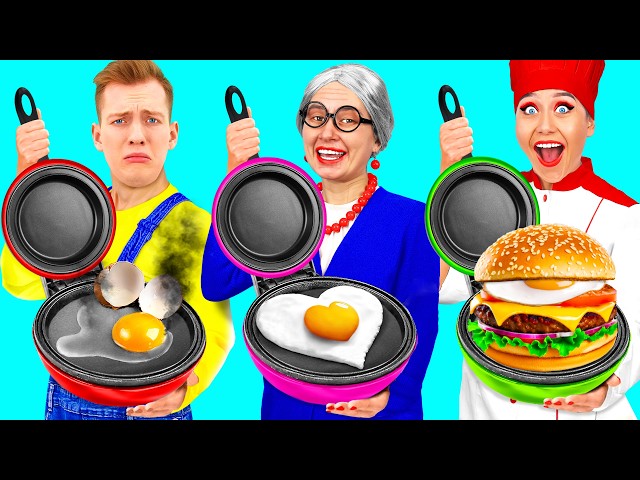 Me vs Grandma Cooking Challenge | Kitchen Gadgets and Parenting Hacks by PaRaRa Challenge