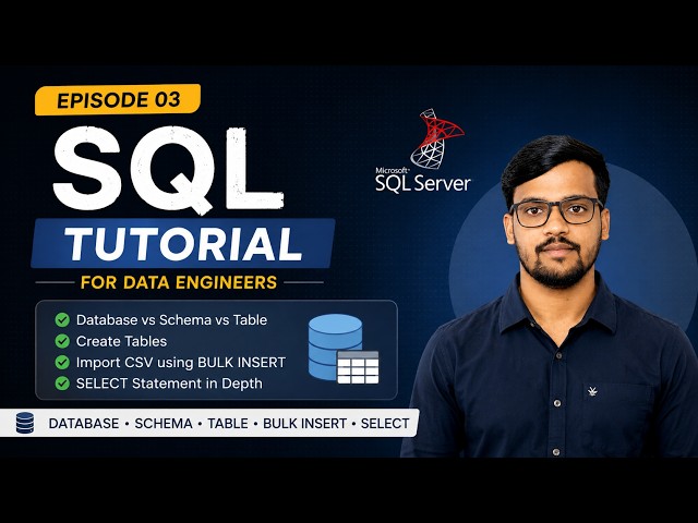 SQL Tutorial for Data Engineers | Episode 03 | Database vs Schema |  Mastering SELECT Statement