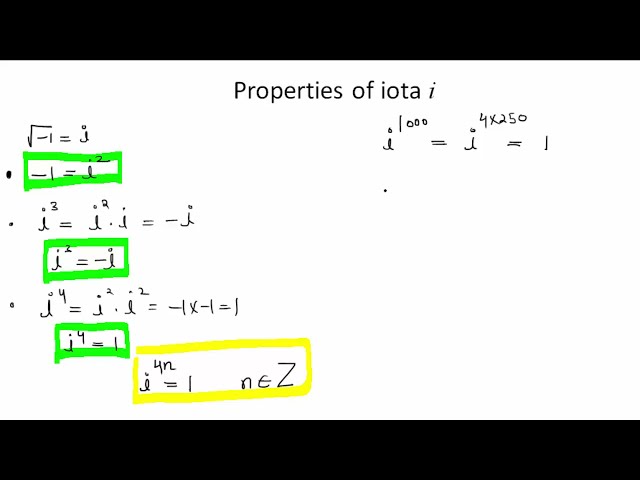 Properties of Iota | Class 11th
