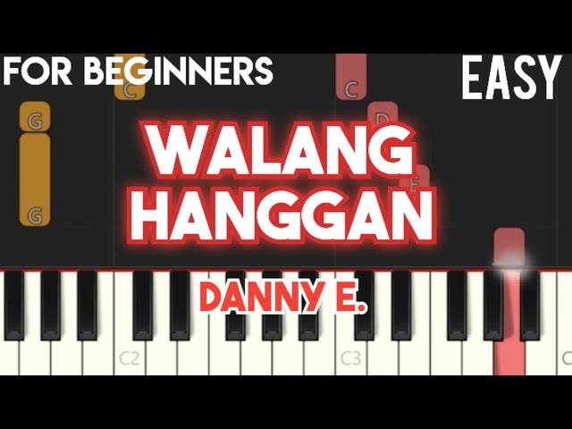 WALANG HANGGAN - DANNY E | SLOW & EASY PIANO TUTORIAL