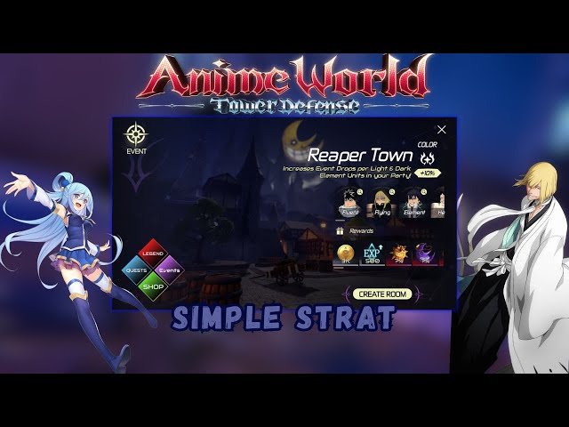 How I Beat Cycles In the NEW Reaper Town In Anime World Tower Defense