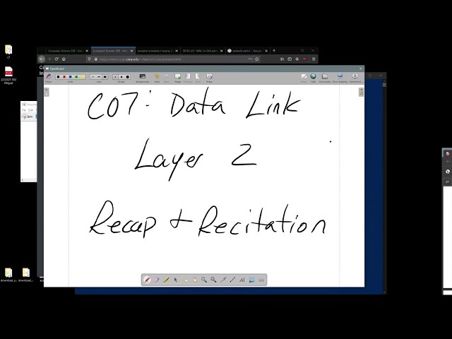 Data Link Layer Part 2 - Blacbkboard Recording