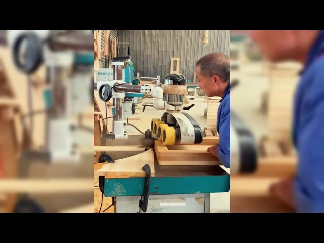 RARE TRADITIONAL WORK! DEBARKING HUGE TREE LOG WITH LONG AXE