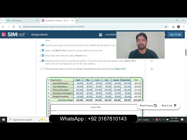 Excel 2021 In Practice - Ch 3 Independent Project 3-4  | Independent Project 3-4 - SIMnet Project